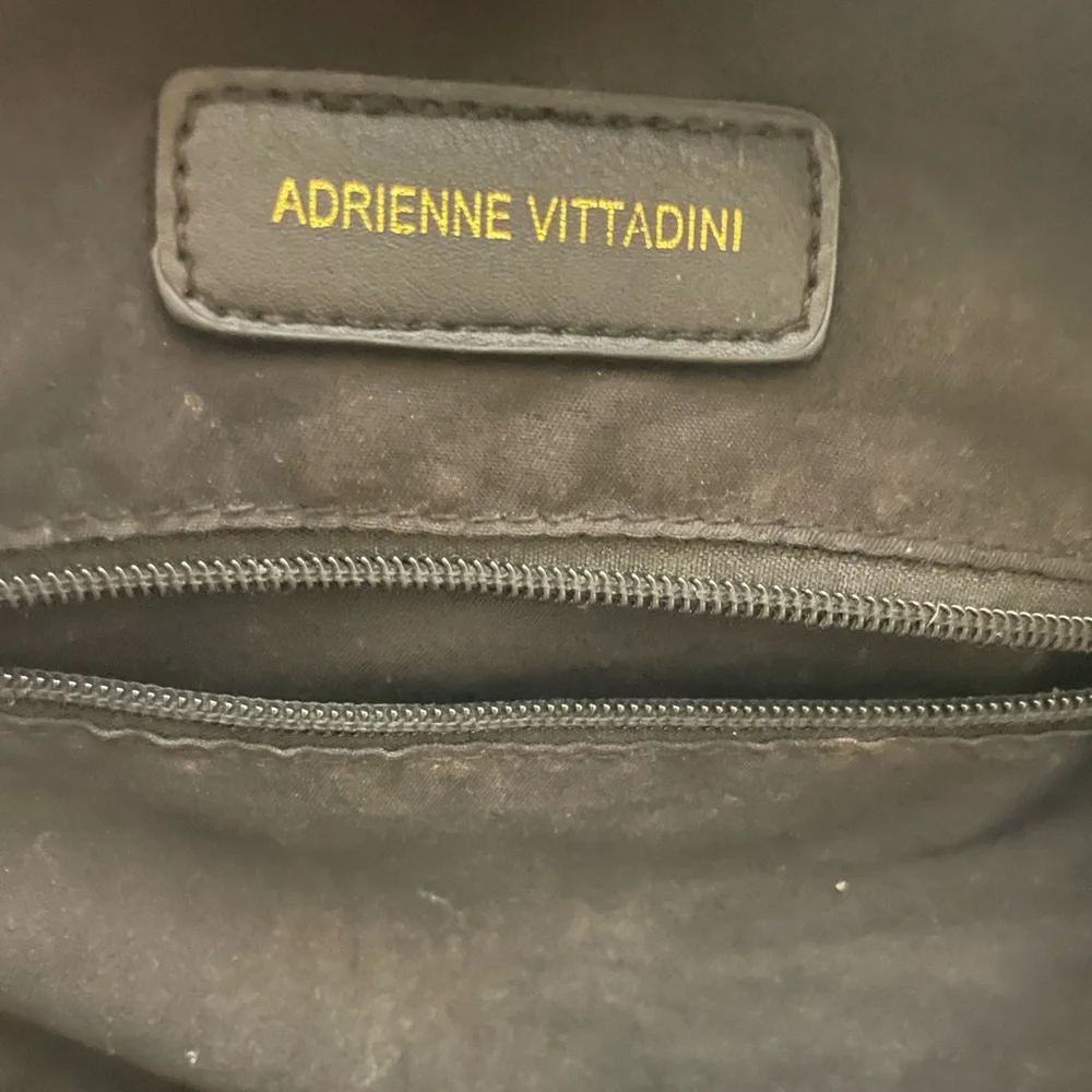 Adrienne Vittadini Top Handle Black and Leopard Print Backpack
